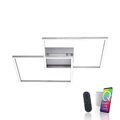 Deckenlampe smarthome dimmbar 52x52cm Smart Home modern silber Alexa App