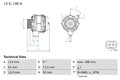 Lichtmaschine Generator Lima BOSCH 0 986 080 380 +67.90€ Pfand für OPEL SIGNUM