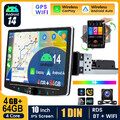 Android 14 8Core 4+64G Carplay Autoradio AHD Navi 1 DIN 360° Drehbar Bildschirm