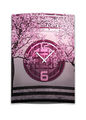 Wanduhr XXL 3D Optik Dixtime asiatisch pink Kirschblüten 50x70 cm leises Uhrwerk