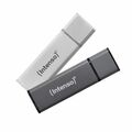 2 x USB 2.0 Stick INTENSO 32GB Alu Line je 1 x silber + anthrazit Speicherstick