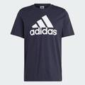 Adidas Essentials Single Jersey - Tee Big Logo Blu - Taglia L Abbigliamento Uomo