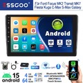 Carplay 4+64G DAB+ Android 15 Autoradio GPS Nav ChatGPT Für Ford Focus MK7 S-Max