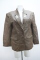 Glattleder Lederjacke mit Besatz neuwertig Trachtenjacke Janker braun Gr.36