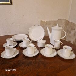 Rosenthal Studio Line Berlin „Secunda Platin“ Kaffeeservice Porzellan 20 Tlg.