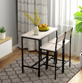 3-teiliges kompaktes Barhocker-Tischset Industrial Style