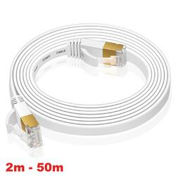 Netzwerkkabel CAT 7 DSL LAN Ethernet Kabel RJ45 Patchkabel Flachkabel PC Flach
