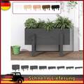 Pflanzkübel Blumenkasten Pflanzkasten Hochbeet Schwarz Massivholz Kiefer vidaXL