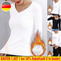 Damen Thermo Langarm Top Winter warm❤Unterhemd Ski Unterwäsche T-shirts Tops