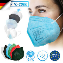Virshields® FFP2 Schutz Maske Atemschutz Mundschutz 5 lagig 10-2000 Stück⭐⭐⭐⭐⭐EN 149:2001+A1:2009✔️ 5-lagig✔️ Bunt✔️ Fischform✔️