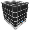 1000l IBC Wassertank Container SCHWARZ auf Palette (Gebraucht/Gespült)