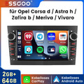 Für Opel Astra Corsa C/D Vectra C Zafira B Signum 7'' Autoradio GPS Navi RDS 64G