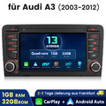 1+32GB Android 13 Für AUDI A3 8P 2003-2012 Autoradio Apple Carplay GPS Navi WIFI