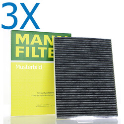 3x Mann-Filter Innenraumfilter Pollenfilter Filter Innenraumluft CU 2435