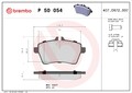 BREMBO Bremsbelagsatz Scheibenbremse PRIME P 50 054 für MERCEDES W169 KLASSE 150