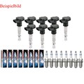 8x ESEN SKV Zündspule +8x BOSCH Zündkerze Super 4 passend für Jaguar XJ NAW NBW