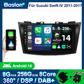 9" Für Suzuki Swift IV 2011-17 Android 14 Autoradio Stereo Carplay DSP 8+256GB