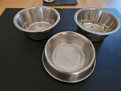3 Standard Edelstahl Futternäpfe Wassernapf Ersatznapf Hunde Katze Napf Freßnapf