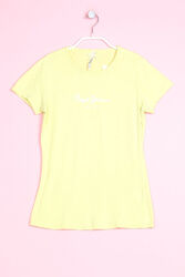 Pepe Jeans London Shortsleeve-Shirt Logo Print S yellow