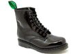 Solovair Made in England 8 Eye Black QQ Bubble Hi-Shine Derby Boot S207A-S8-551-