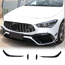 PASST FÜR MERCEDES CLA C118 W118 CLA45  CARBON FRONT FLOSSEN SPLITTER CANARDS