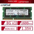 Crucial 8GB 4G 2G 2Rx8 PC3L-12800S DDR3L 1600MHz 1.35V SODIMM 204P Laptop RAM DE