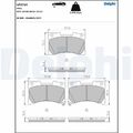 DELPHI LP3724 Bremsbelagsatz, Scheibenbremse für TOYOTA