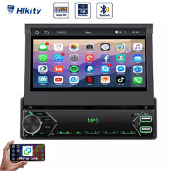 7" 1DIN Flip Autoradio Touchscreen Bildschirm Mirror Link BT USB SD Player Radio