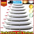 3W-24W LED Panel Einbaustrahler Deckenleuchte Einbau Leuchte Bad Einbau Spot Set