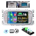 Autoradio Android 14 64G Carplay GPS NAV RDS Wifi Für Ford Focus 2 Mondeo Galaxy