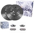VAICO BREMSSCHEIBEN 256mm + BREMSBELÄGE VORNE passend für AUDI 80 B3
