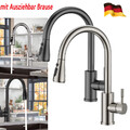 Küchenarmatur 360° Wasserhahn Küche ausziehbar Brause Edelstahl Einhandmischer