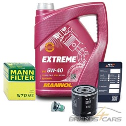 MANN ÖLFILTER + 5l 5W-40 MOTORÖL FÜR AUDI A2 SEAT SKODA VW GOLF POLO 6R 1.0-1.6# # INKL. 5l 5W-40 MANNOL EXTREME Motoröl # #