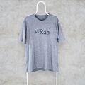  T-Shirt Rab grau kurzärmelig Stand Logo Bio Baumwolle Herren XL