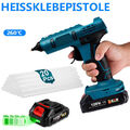Akku Heißklebepistole Kabellos Klebepistole Mit 20x Klebestifte Für 18V Makita