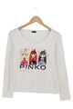 PINKO Langarmshirt Damen Gr. L Weiß Grafikprint Modisch