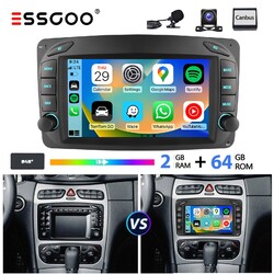 DAB+ Für Mercedes Benz C-Klasse W203 W209 Android13 Autoradio KAM 2+64G GPS Navi