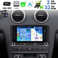 DAB+ KAM 2+32GB Carplay Android 14 Autoradio GPS Navi WIFI Für Audi A3 S3 RS3 8P