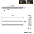 SONNI Heizkörper Design Flachheizkörper Horizontal Paneel Seitenanschluss 