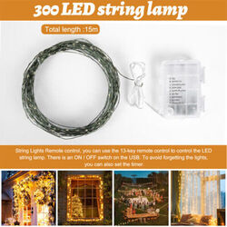 100-500 LED Lichterkette Drahtlichterkette mit Timer USB Innen Party Ostern Deko