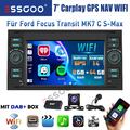 DAB+ Android 14 Autoradio Für Ford Focus Transit MK7 S-Max 2+64G Carplay GPS Kam