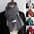 Damen Schal Winter Strickschal Schlauchschal Schal Feinstrick einfarbig FR
