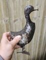 Stehente Metall Gartenvogel Skulptur Ornament recycelt upcycelt