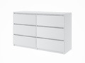 Kommode mit 6 Schubladen Sideboard Schrank Anrichte Highboard 120 weiß holz