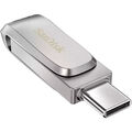 SanDisk Ultra Dual Drive Luxe 32 GB, USB-Stick, silber