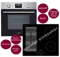 Einbau Herdset Backofen Umluft Timer autarkes Induktionskochfeld 60 cm rahmenlos