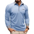 Poloshirt Herren Langarmhemd Longsleeve Sweatshirt Pullover Slim Freizeitshirt