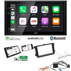 JVC KW-M560BT Autoradio Apple CarPlay Android Auto für Skoda Praktik ohne Canbus