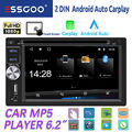 Doppel 2 DIN Carplay Autoradio Android Auto DVD CD AM RDS 3 USB Bluetooth TF AUX