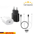 25W Für Samsung Schnellladegerät USB-C Netzteil Ladekabel Adapter Stecker Typ C